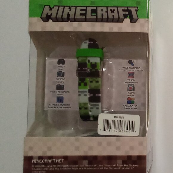 MINECRAFT INTERACTIVE SMART WATCH FOR CHILDREN 6 AND UP UNISEX MODEL # MIN4154 - Picture 2 of 8